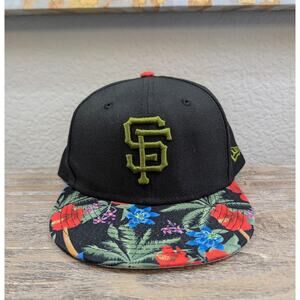 New Era 9FIFTY San Francisco Giants Snapback Hat Tropical Floral Brim NWT